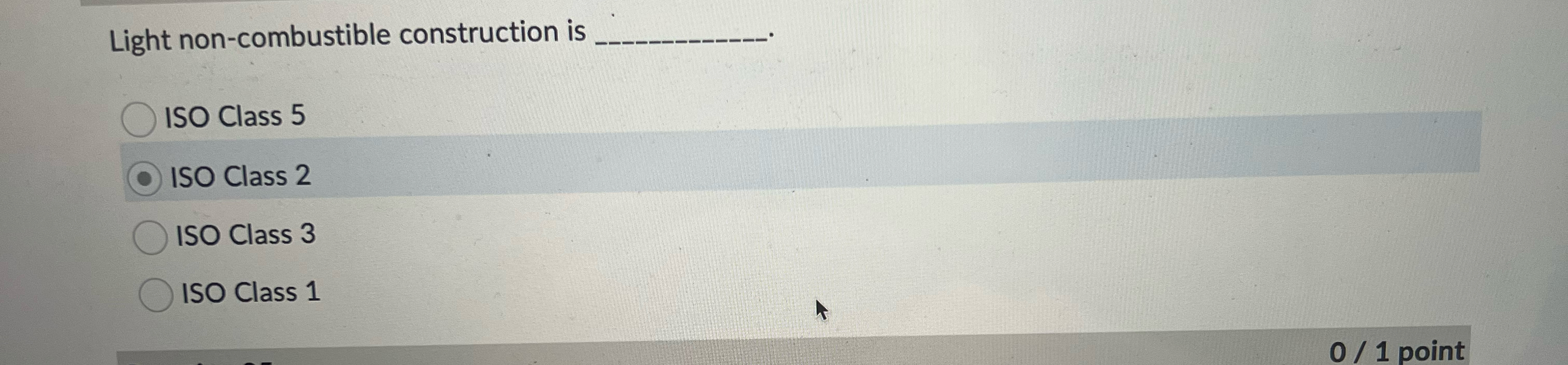 Light non - combustible construction is q , ISO