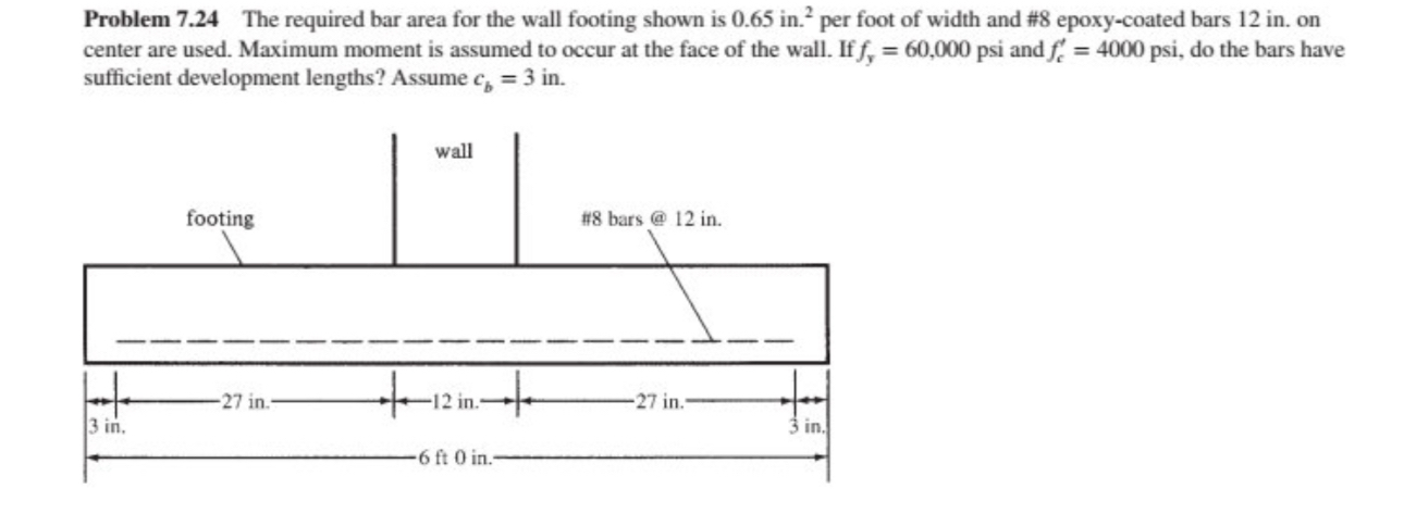Problem 7 . 2 4 has insufficient embedment