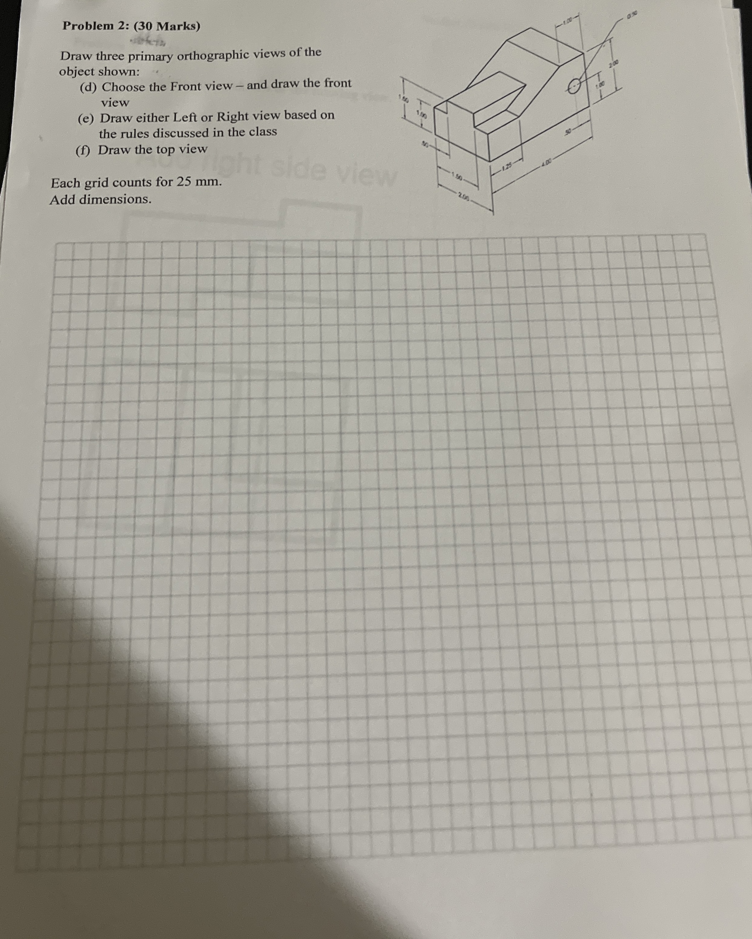 Problem 2 : ( 3 0 Marks ) Draw three primary