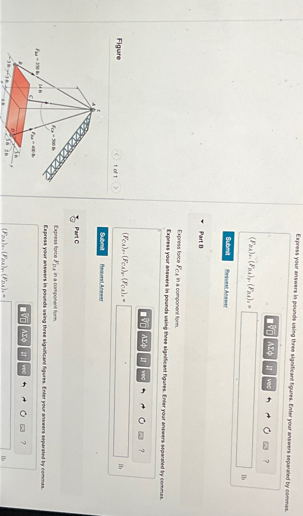 Express your answers in pounds using three