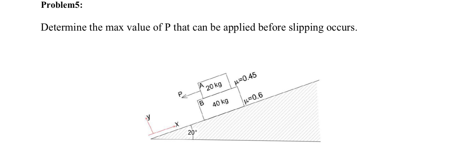 Problem 5 : Determine the max value of P that can