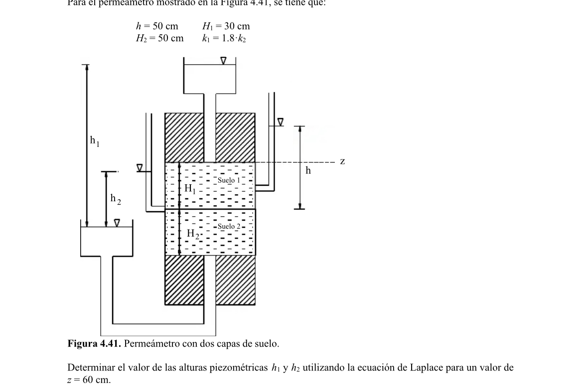 h = 5 0 c m , H 1 = 3 0 c m H 2 = 5 0 c m , k 1 =