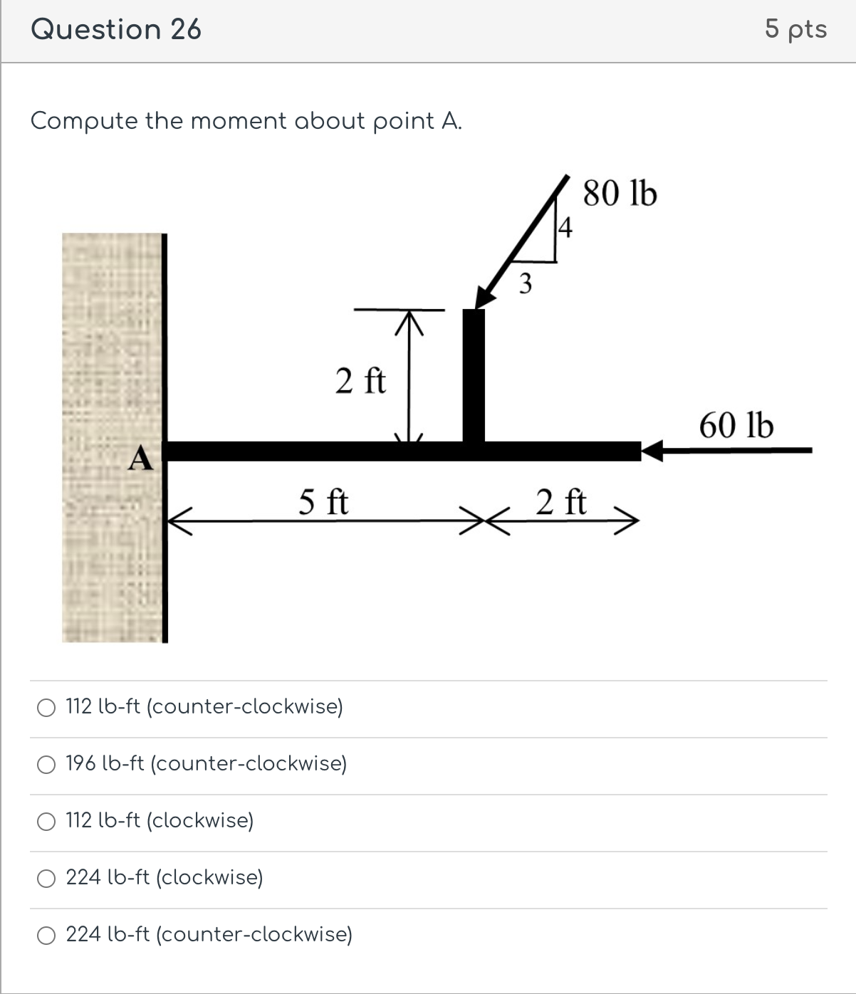 Compute the moment about point A .