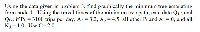 Using the data given in problem 3 , find