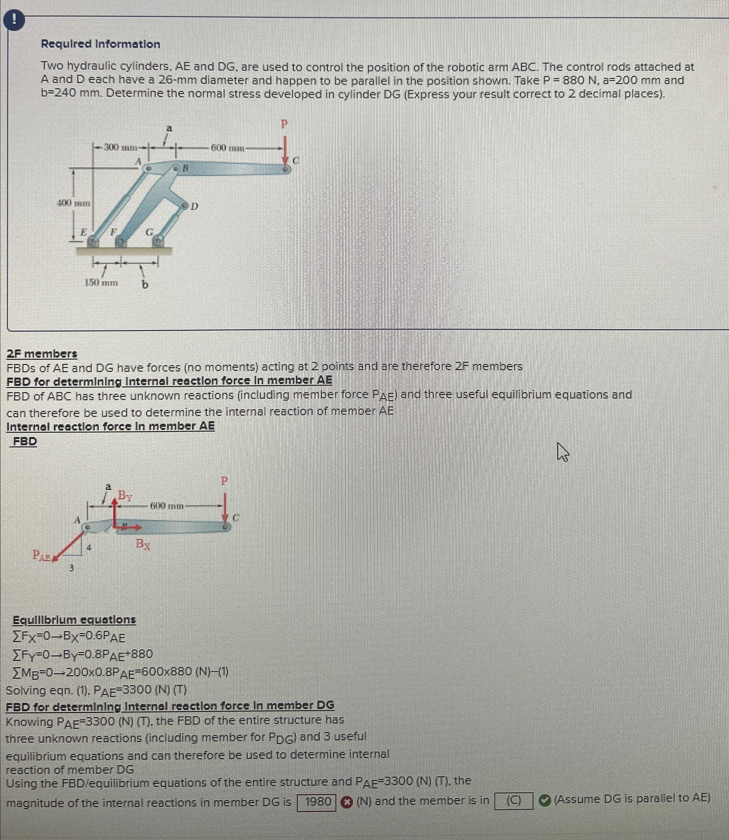 Two Hydraulic cylinders
