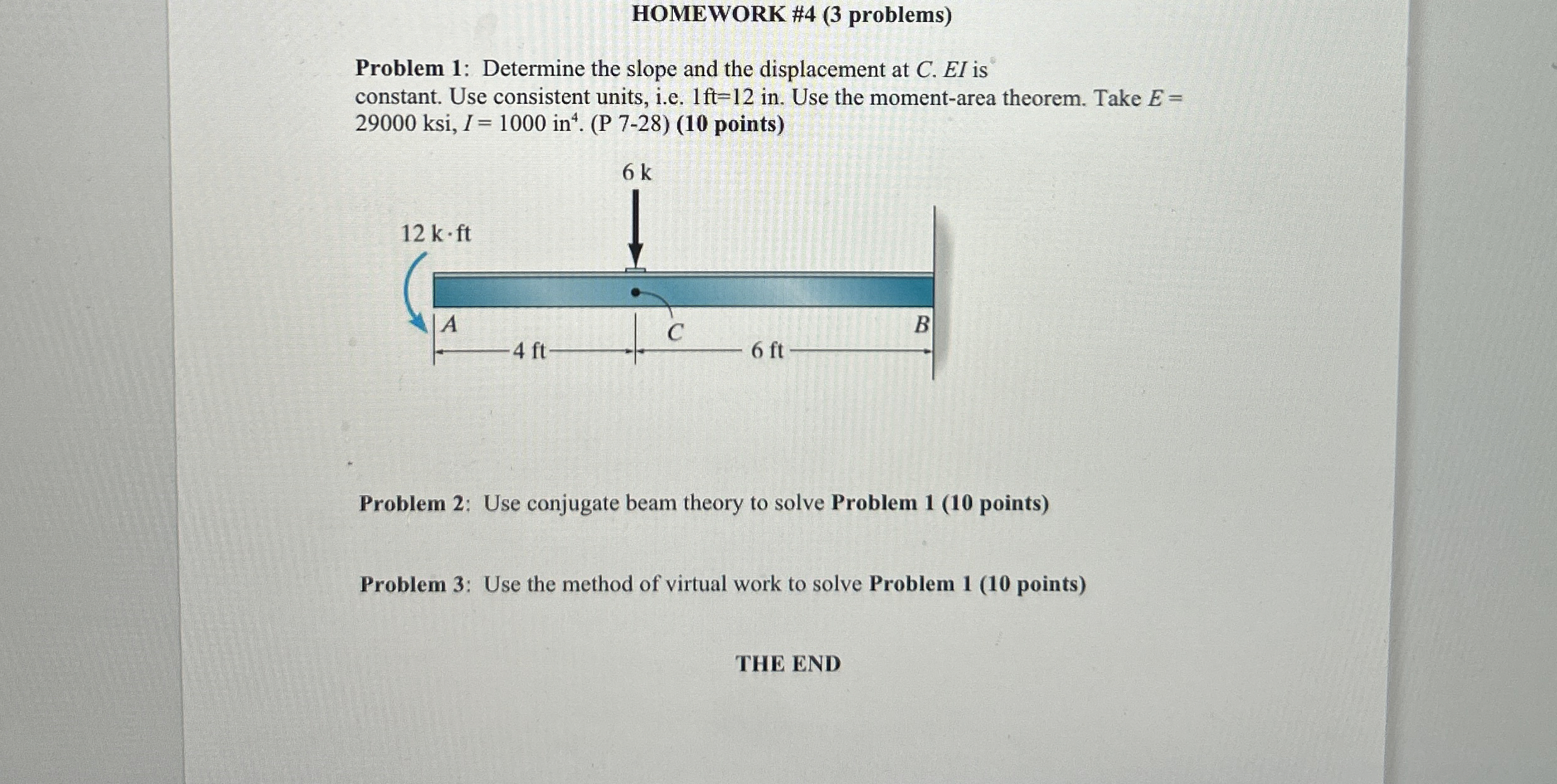 HOMEWORK # 4 ( 3 problems ) Problem 1 : Determine