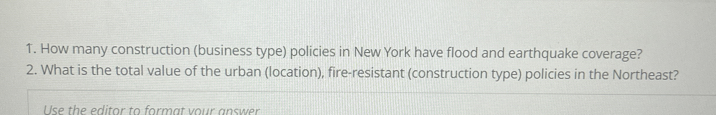How many construction ( business type ) policies
