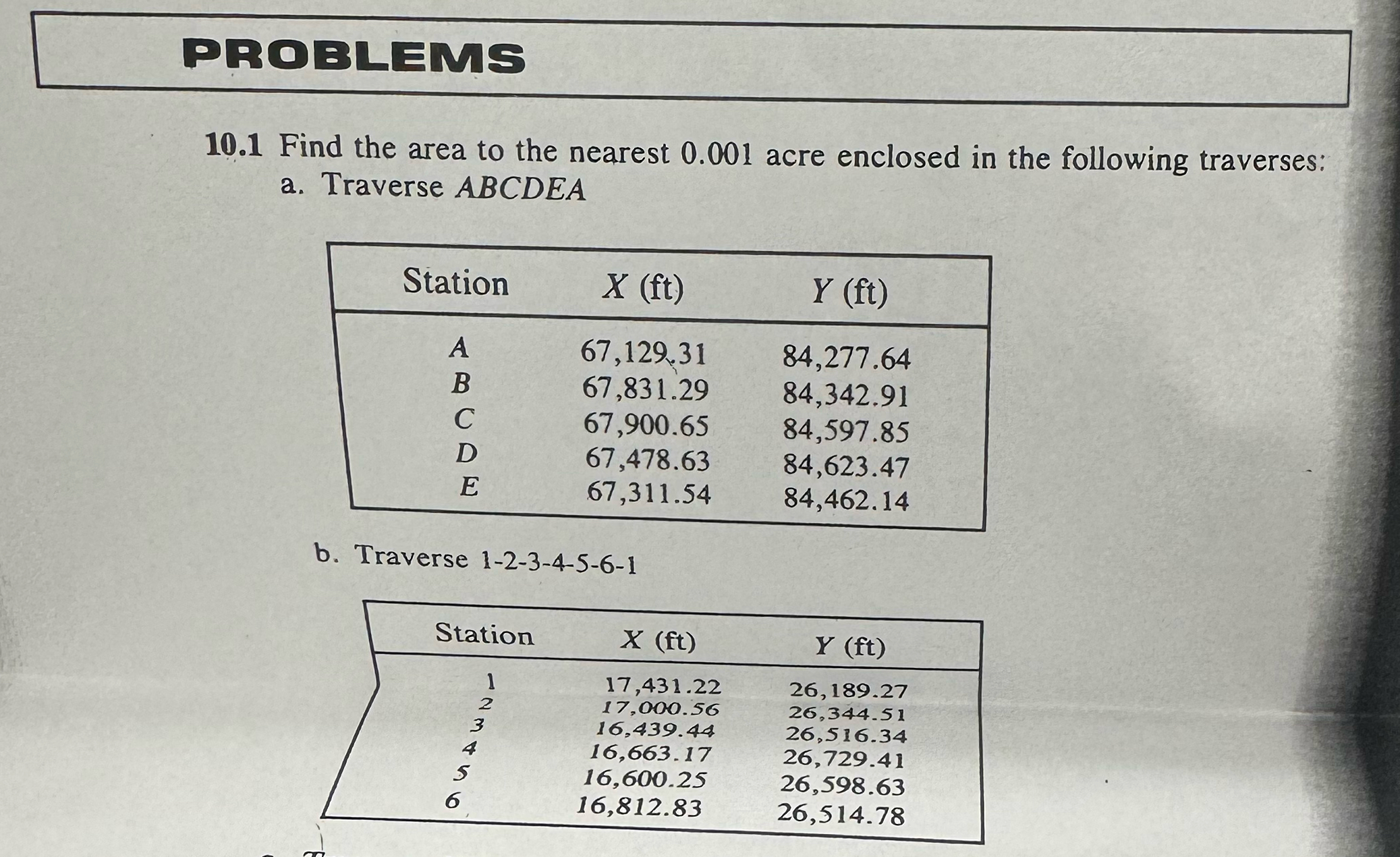PROBLEMS 1 0 . 1 Find the area to the nearest 0 .