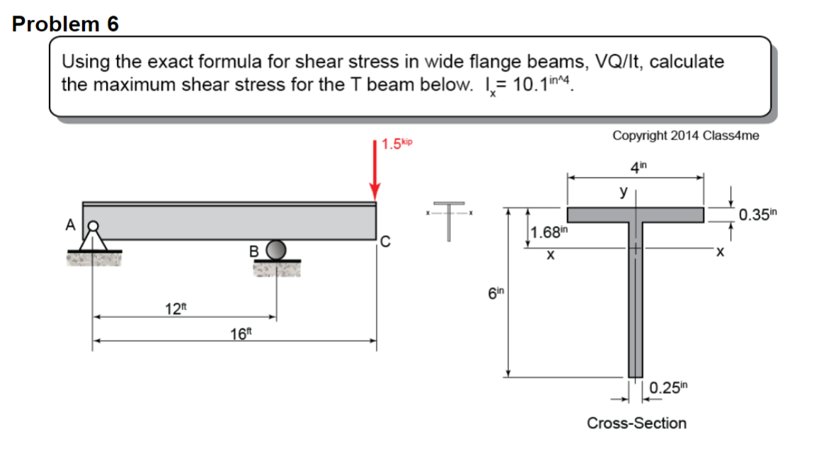Problem 6 Using the exact formula for shear