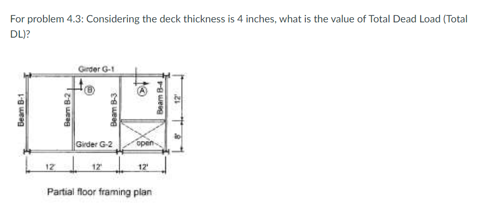 Live Load: 5 0 psf Concrete: 1 5 0 # / ft 3 Steel