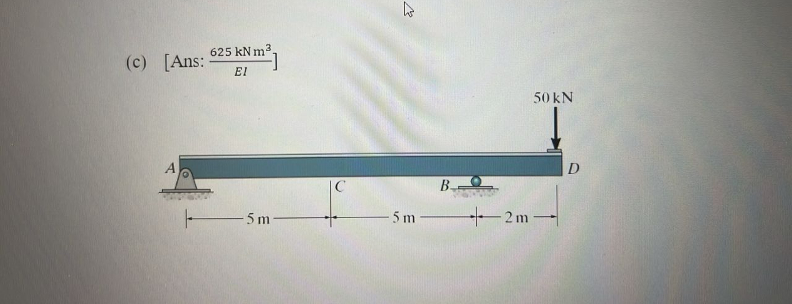 ( c ) [ Ans: 6 2 5 k N m 3 E I ] Find the