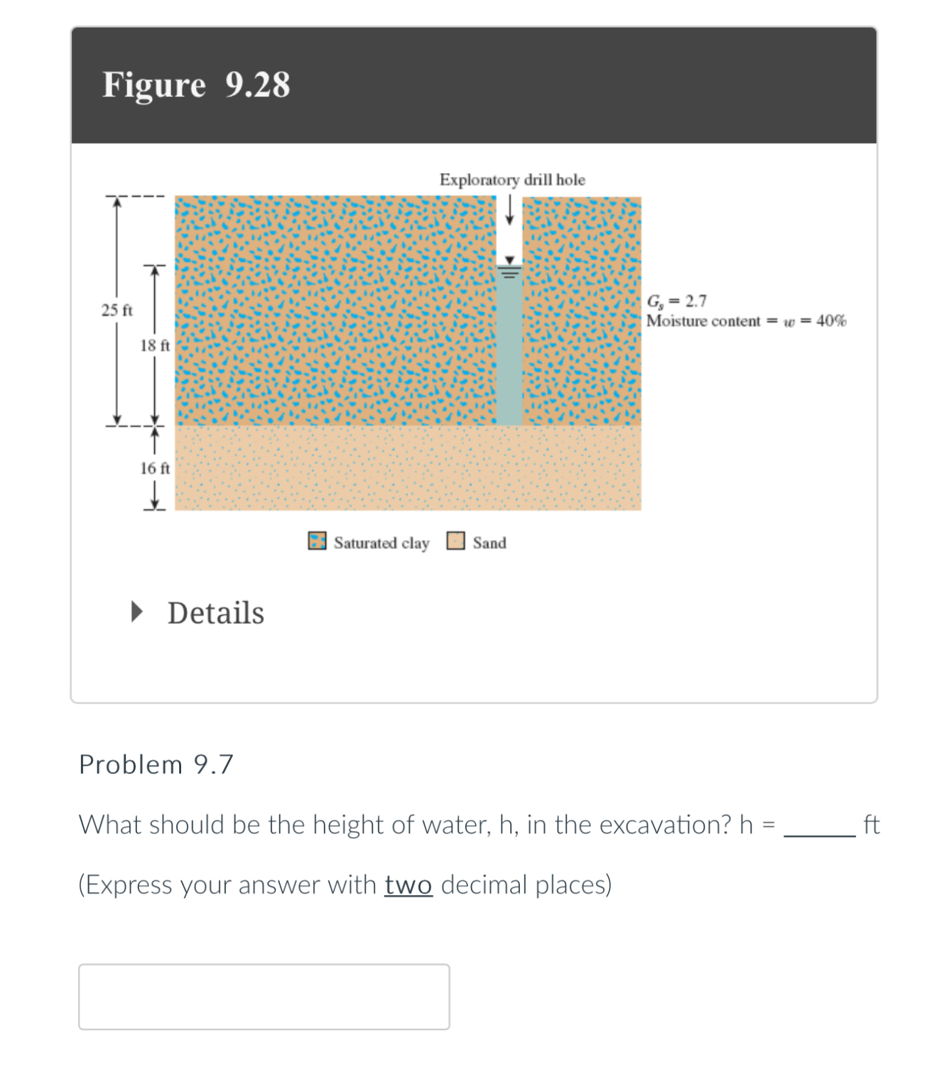 vec ( s ) s = 2 . 7 Moisture content = w = 4 0 %