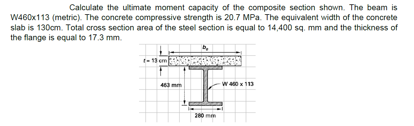 Calculate the ultimate moment capacity of the