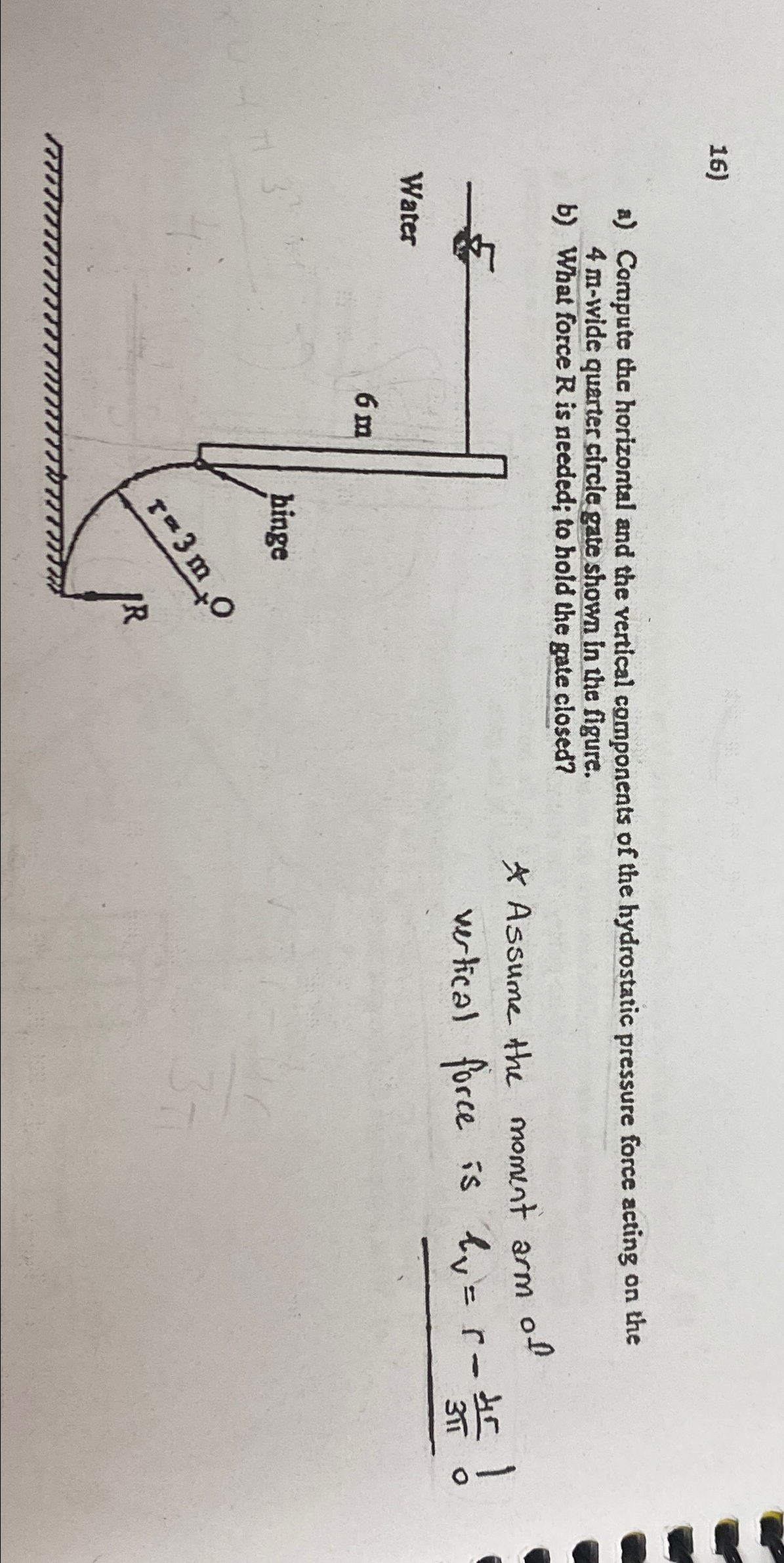 a ) Compute the horizontal and the vertical