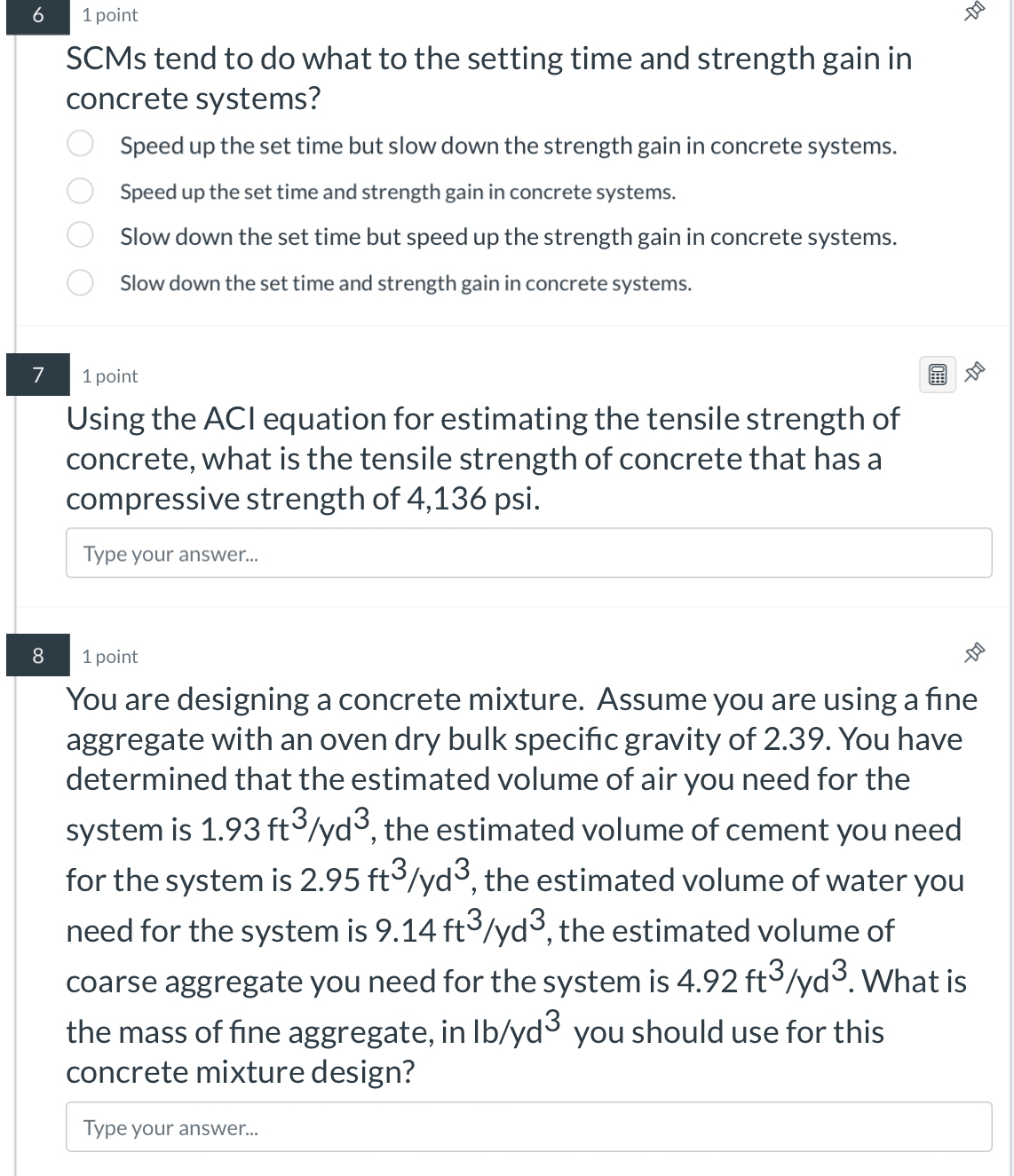 6 1 point SCMs tend to do what to the setting