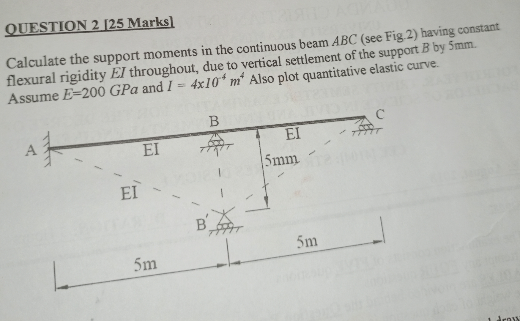 QUESTION 2 [ 2 5 Marks ] Calculate the support