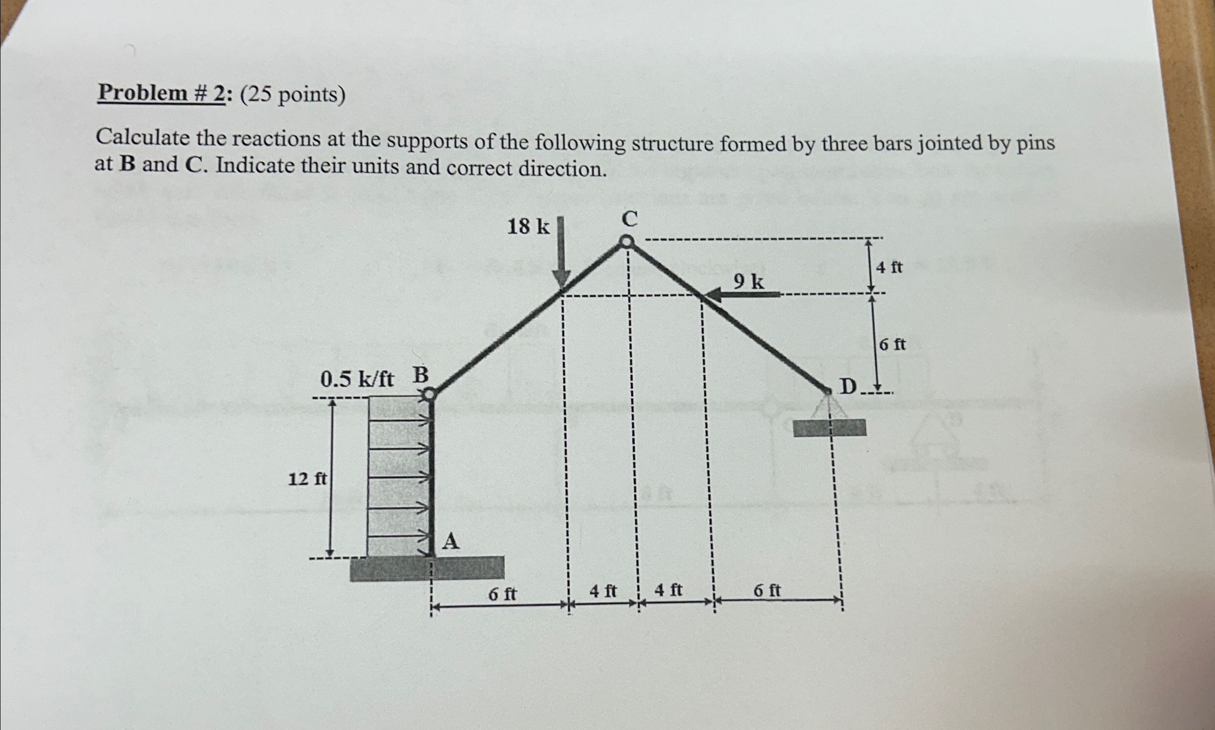 Problem # 2 : ( 2 5 points ) Calculate the
