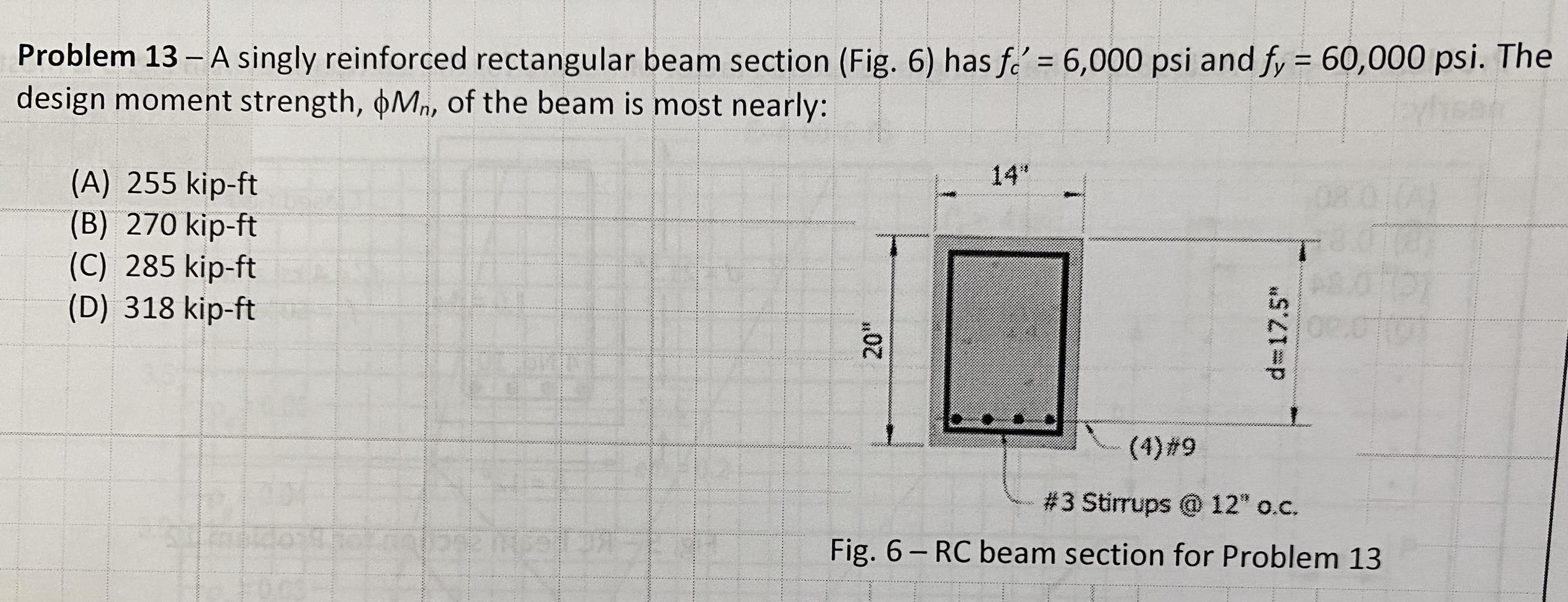 Problem 1 3 - A singly reinforced rectangular