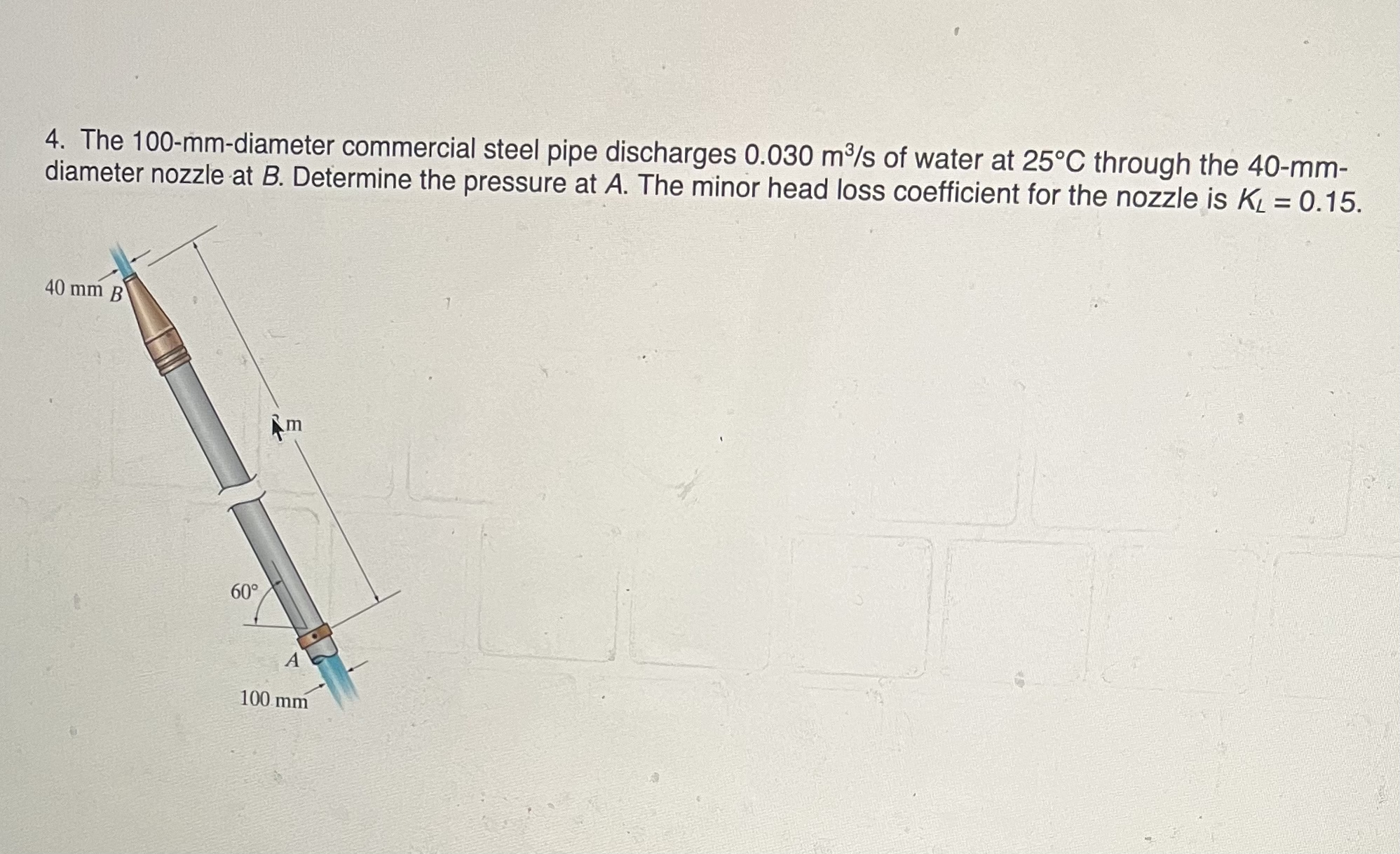 1 . A horizontal 6 5 - m m - diameter galvanized