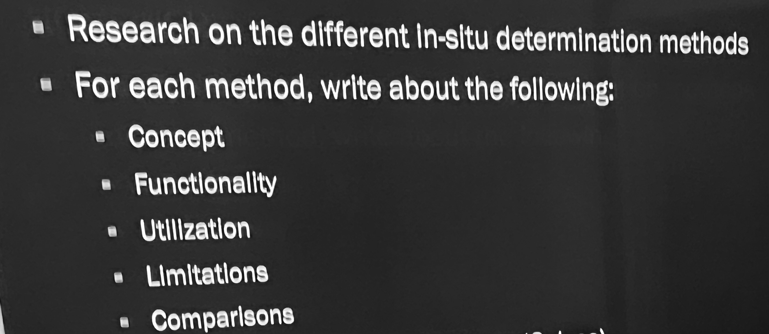 Research on the different in - situ determination