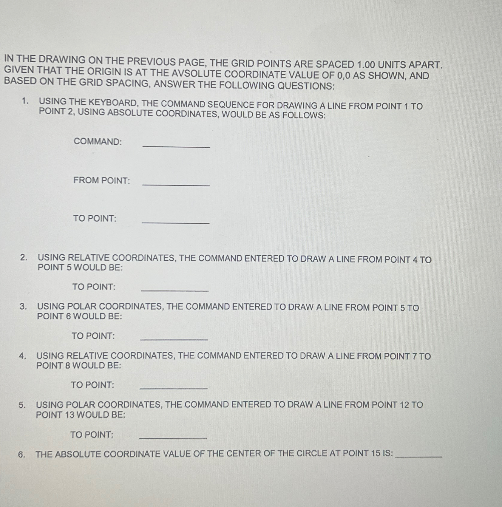 IN THE DRAWING ON THE PREVIOUS PAGE, THE GRID