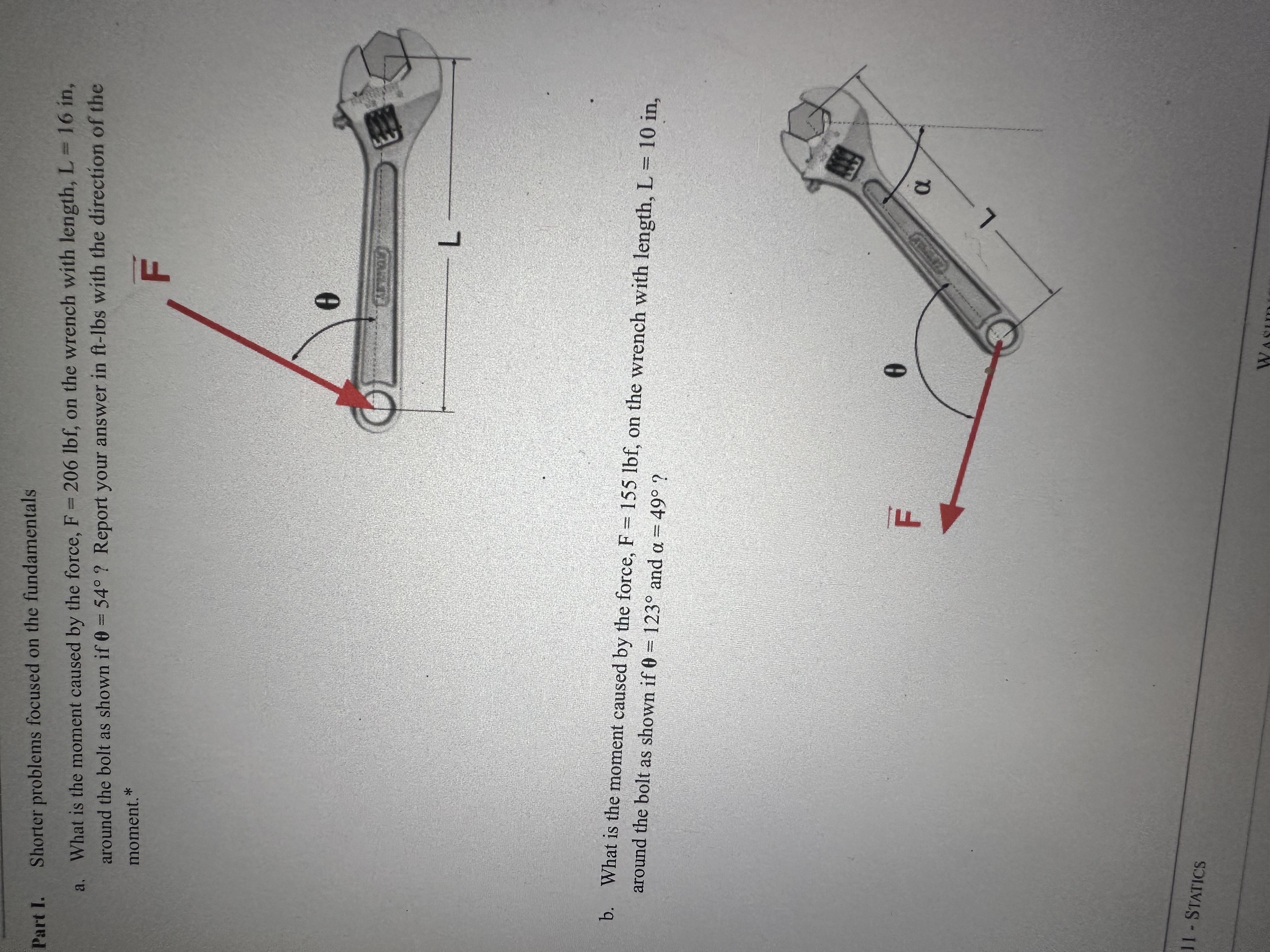 Part I. Shorter problems focused on the