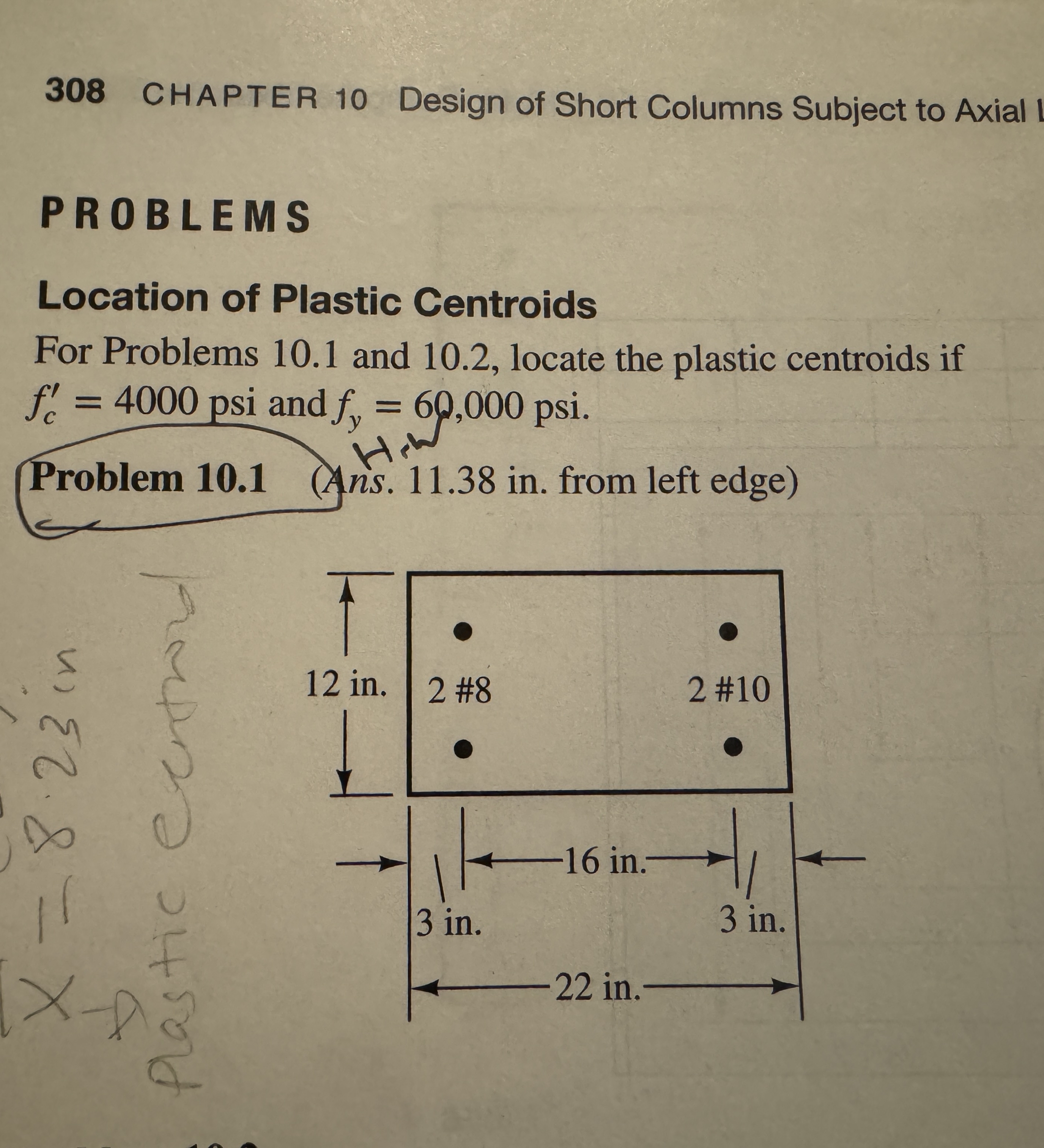For Problems 1 0 . 1 , locate the plastic