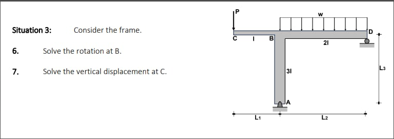 w = 9 kN / m P = 1 3 kN L _ 1 = 5 m L _ 2 = 8 m L