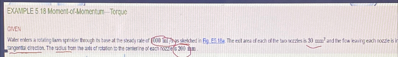 EXAMPLE 5 . 1 8 Moment - of - Momentum - Torque