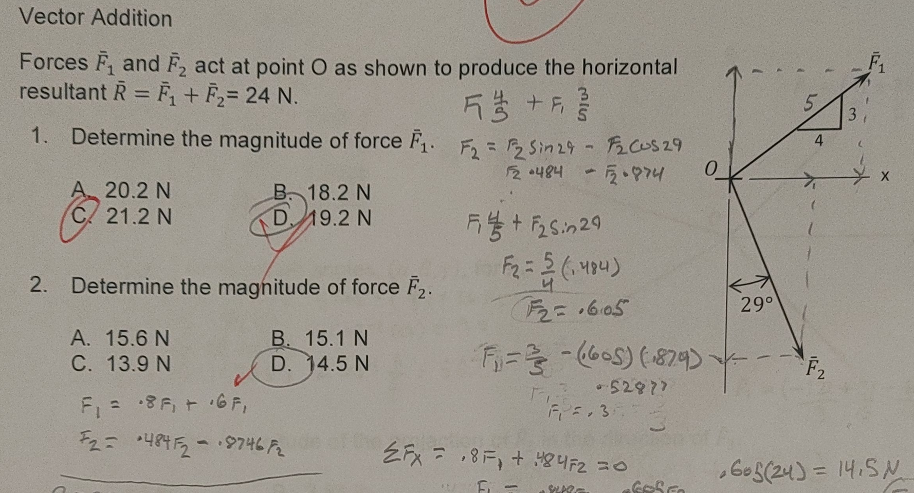 Vector Addition Forces ? b a r ( F ) 1 and ? b a