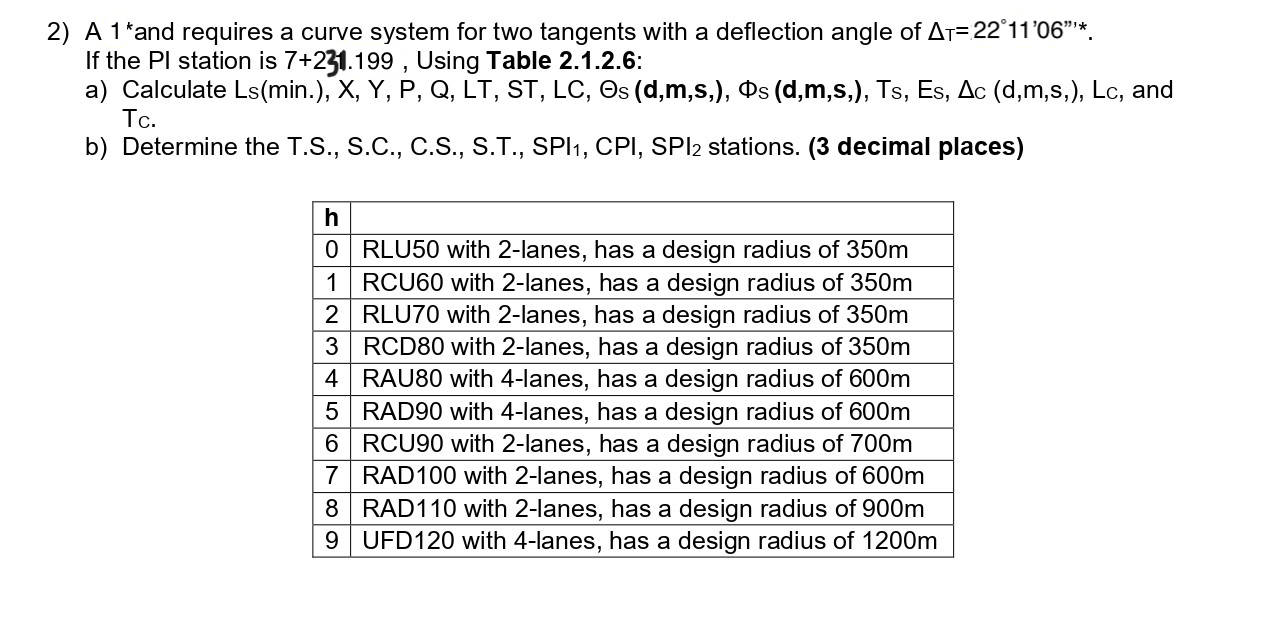 A | 1 ' and requires a curve system for two