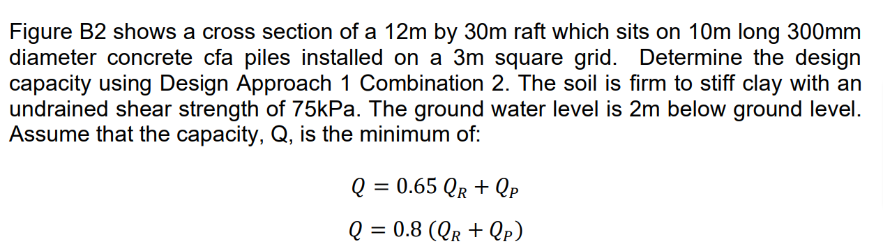 Figure B 2 shows a cross section of a 1 2 m by 3