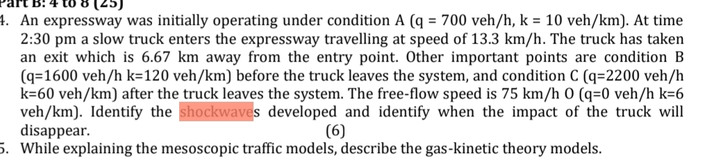 An expressway was initially operating under