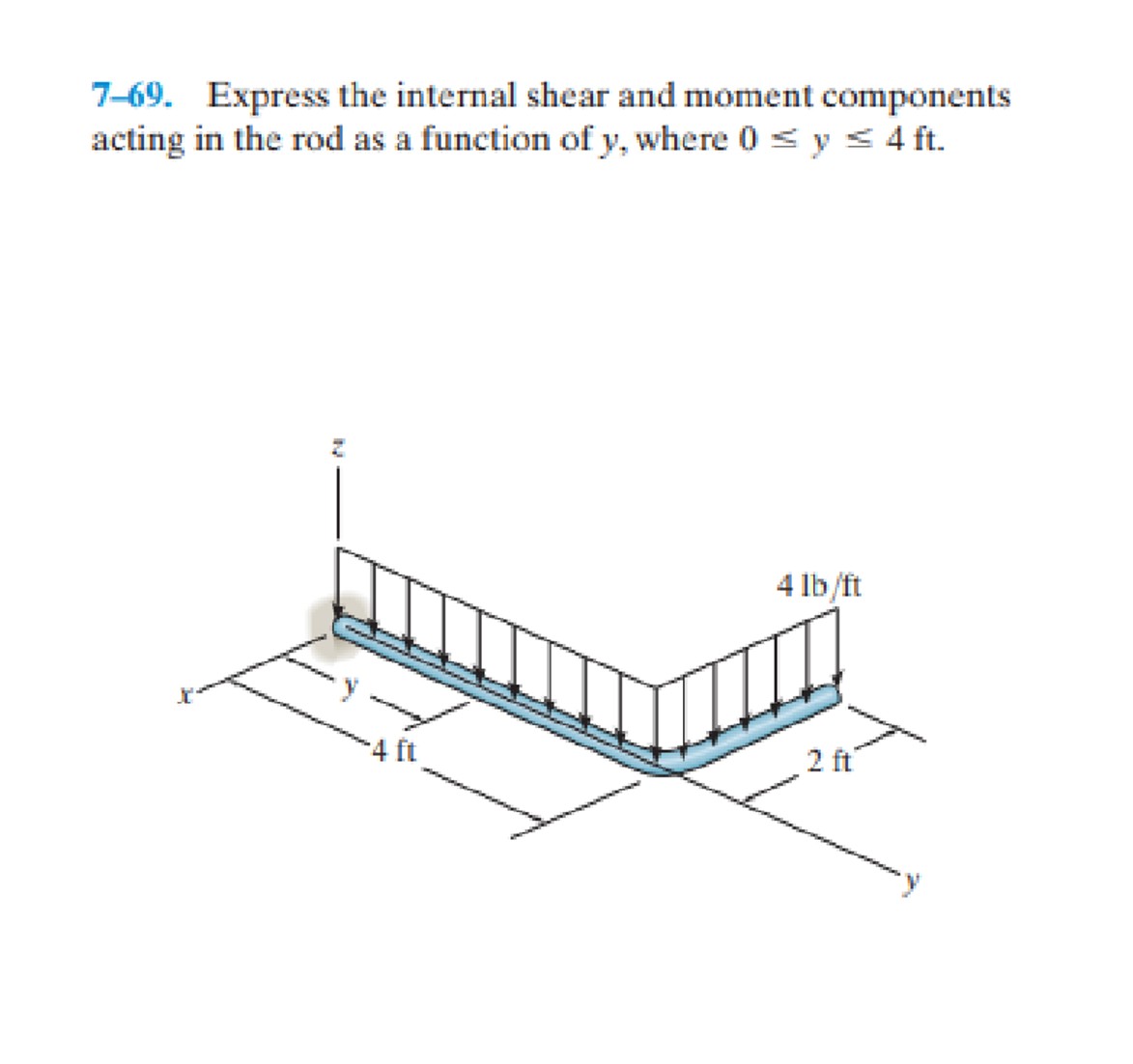 7 - 6 9 . Express the internal shear and moment