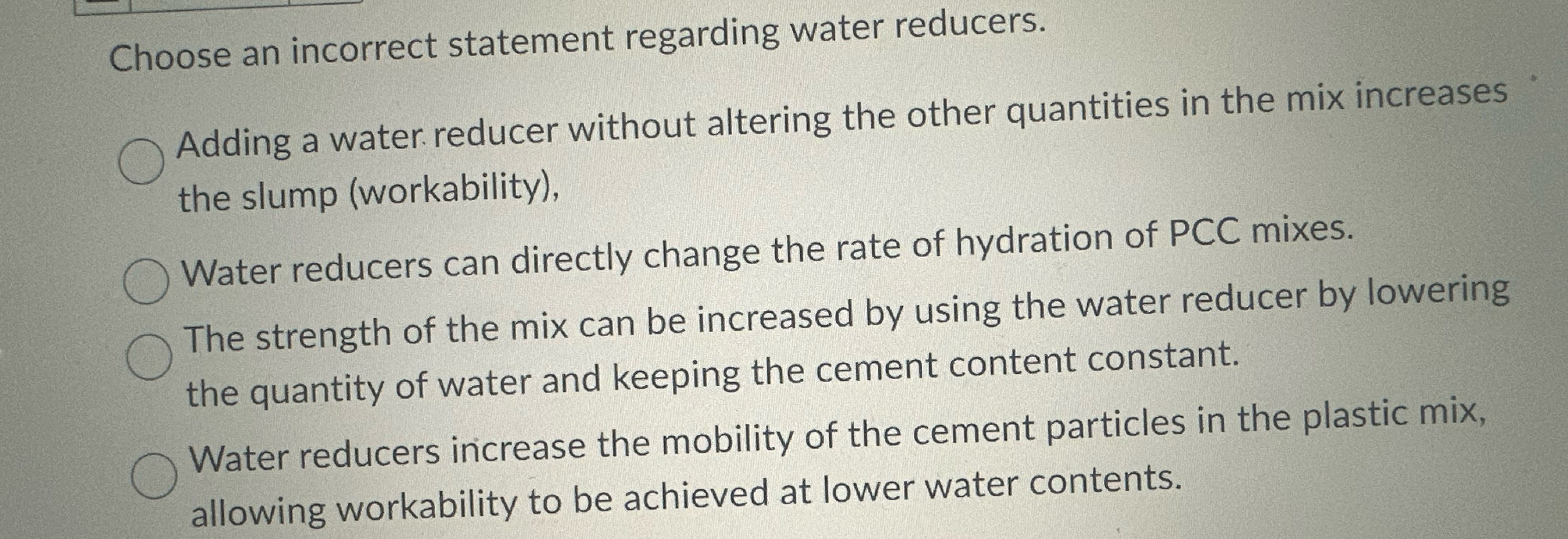 Choose an incorrect statement regarding water