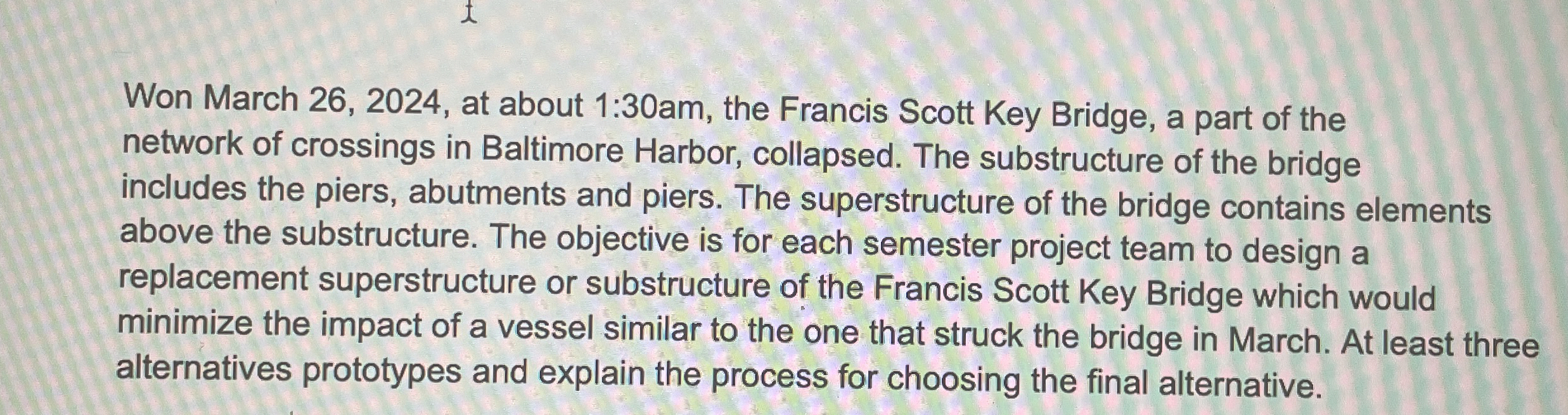 Won March 2 6 , 2 0 2 4 , at about 1 : 3 0 am ,