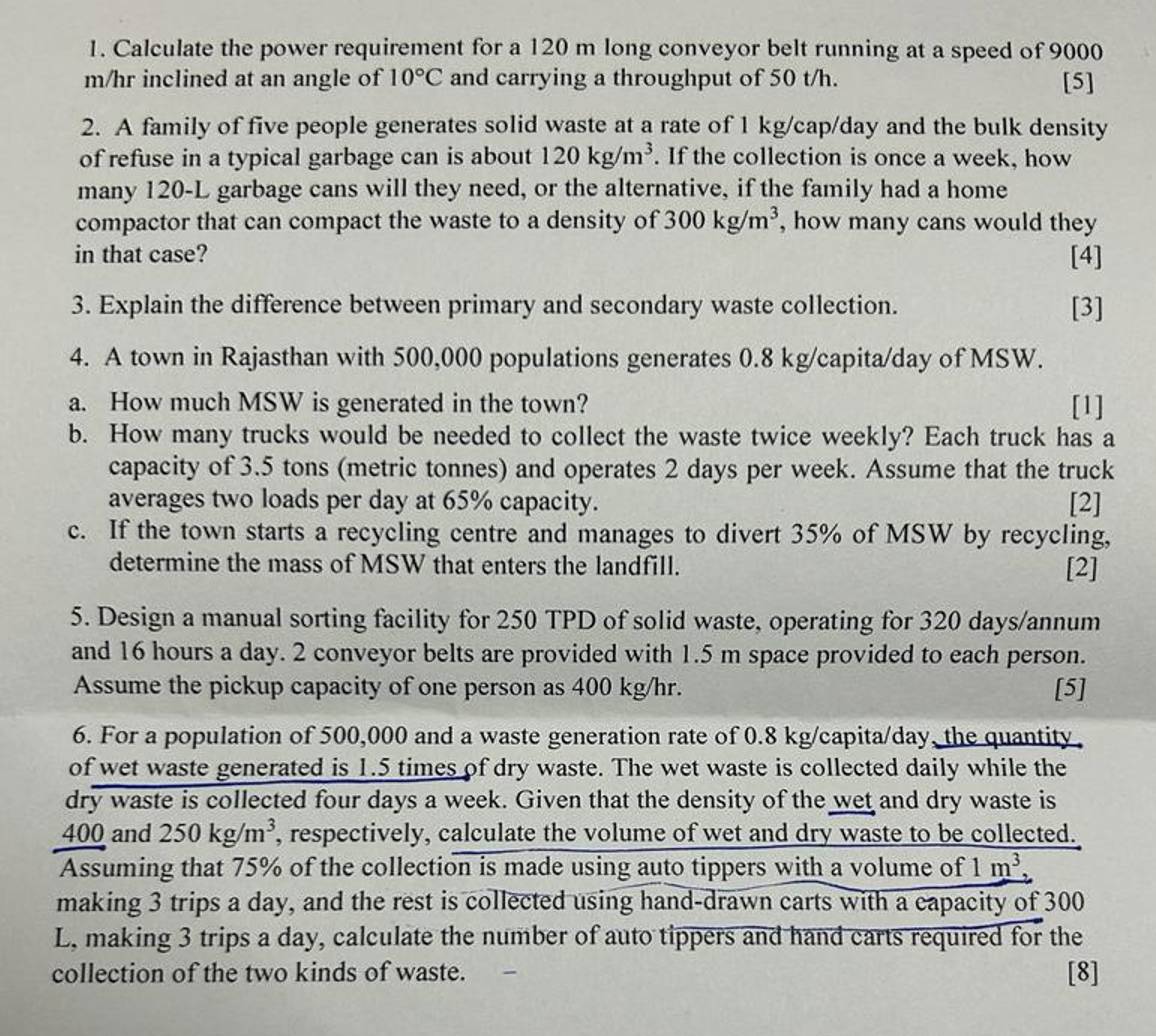SOLVE ALL THE NUMERICALS IN THE IMAGE ATTACHED