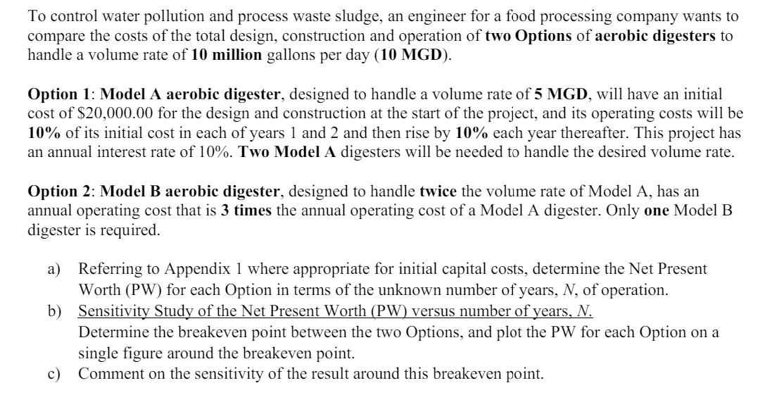 To control water pollution and process waste
