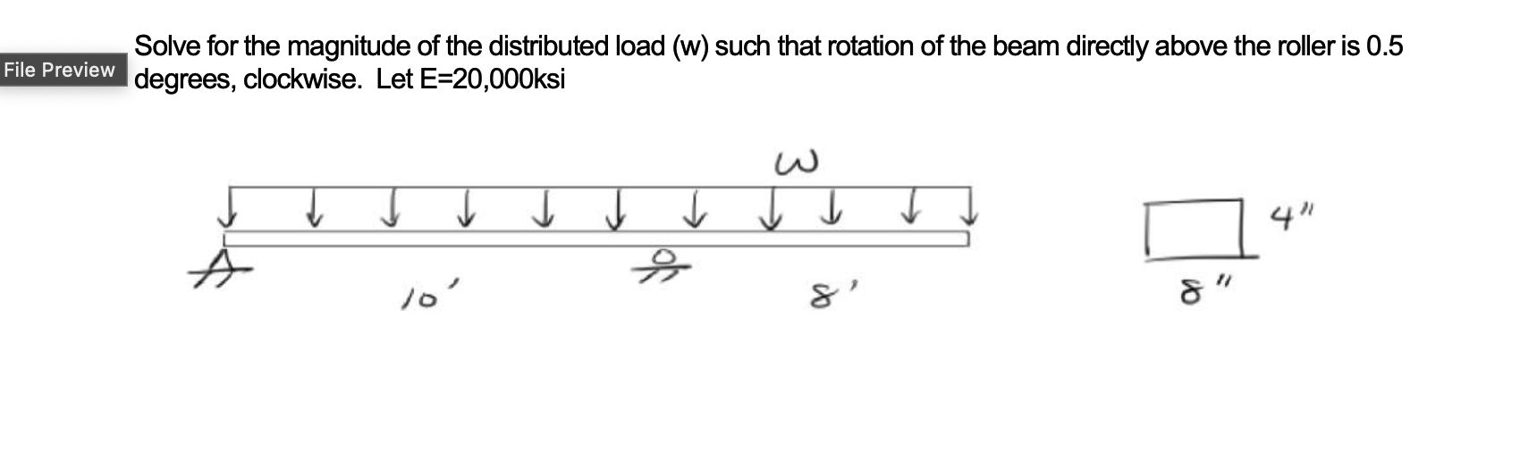 Solve for the magnitude of the distributed load (
