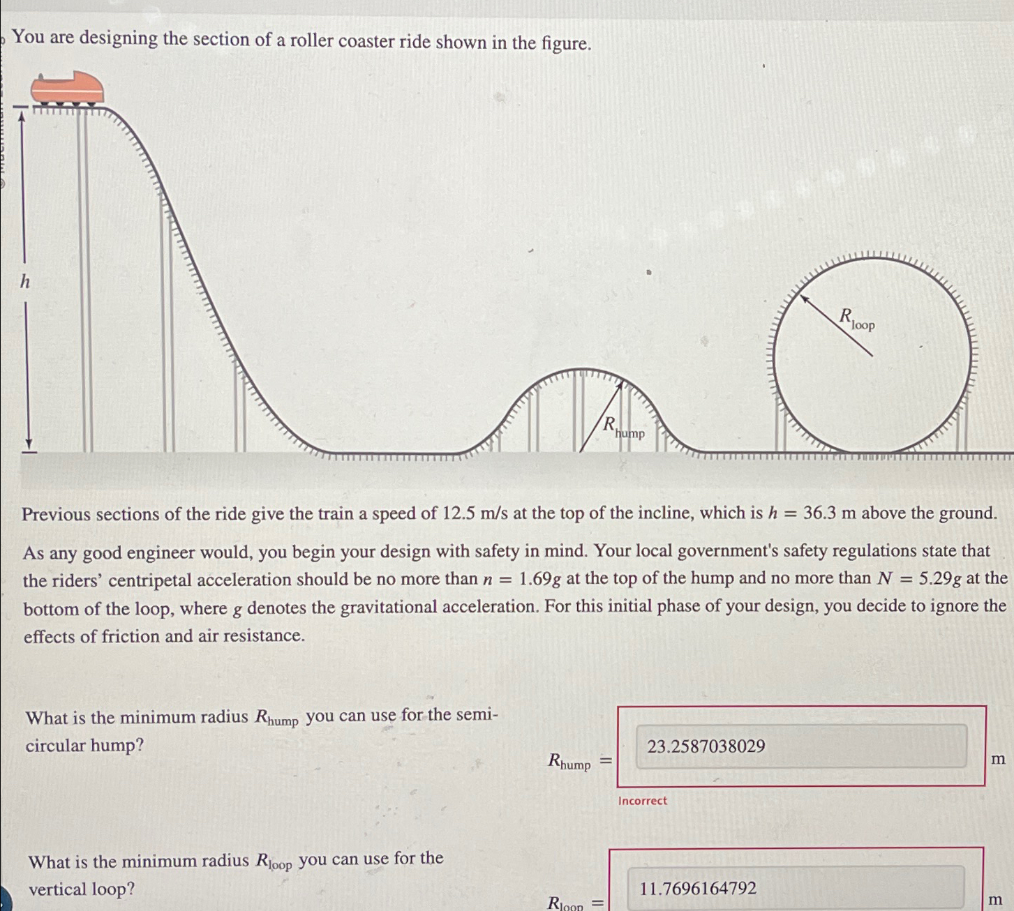 Previous sections of the ride give the train a