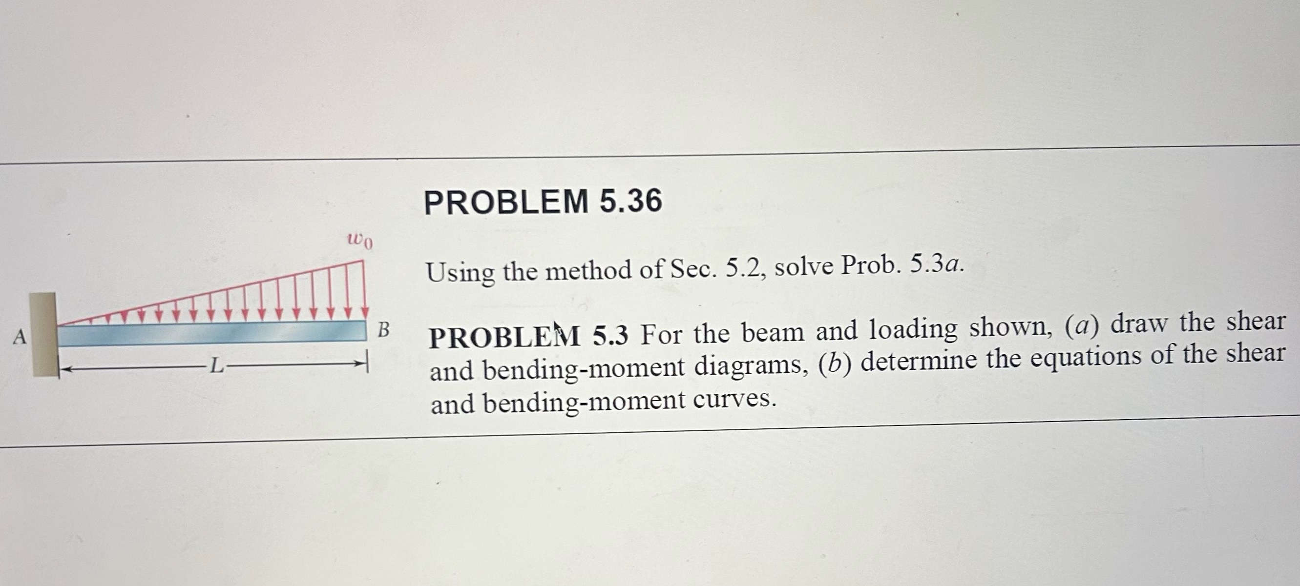 PROBLEM 5 . 3 6 Using the method of Sec. 5 . 2 ,