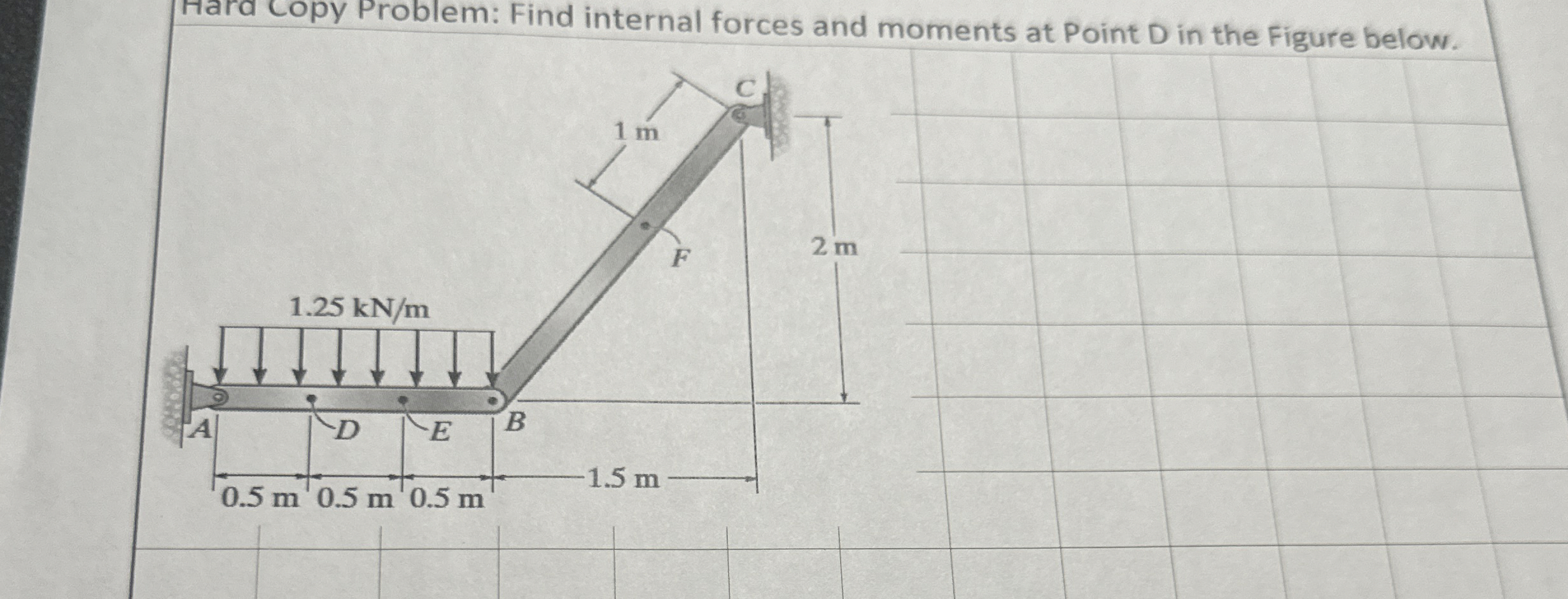 Hara Copy Problem: Find internal forces and
