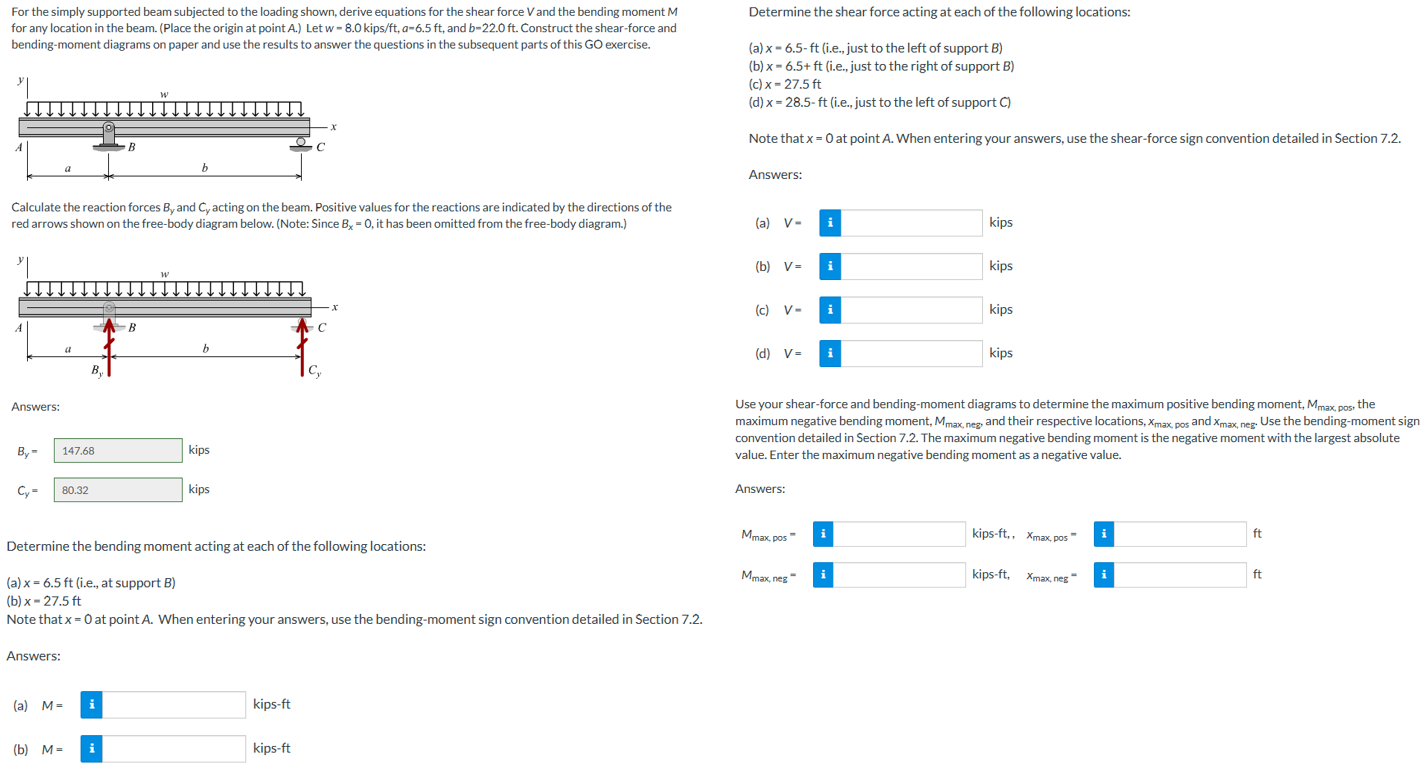 Determine the shear force acting at each of the