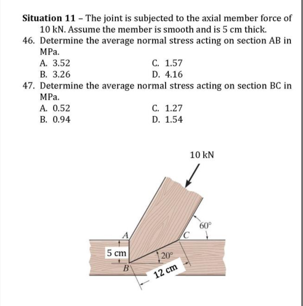 Situation 1 1 - The joint is subjected to the