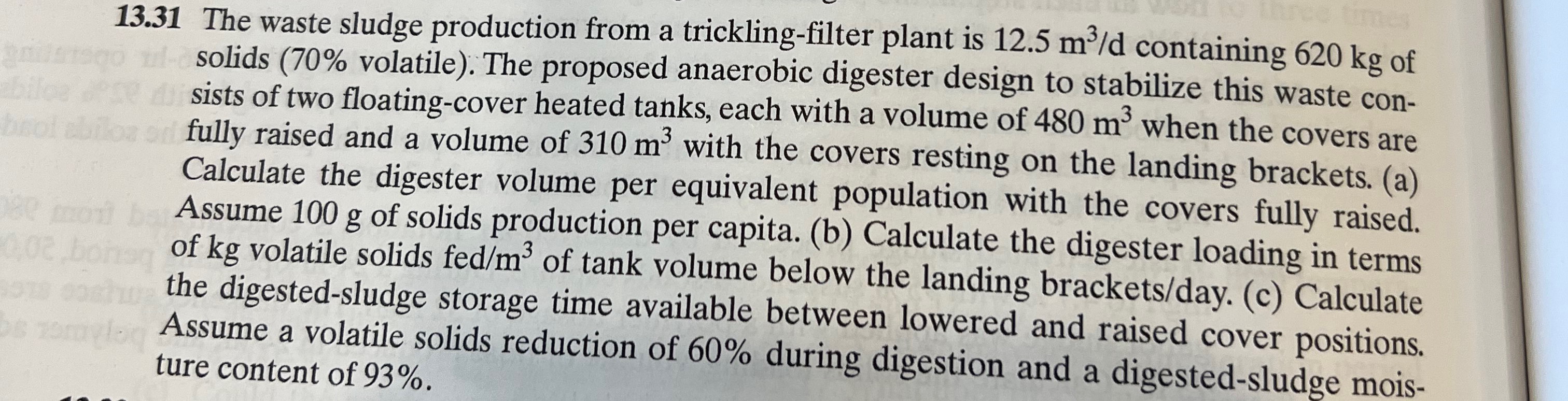Solve for a ) b ) and c ) . Answer to part b )