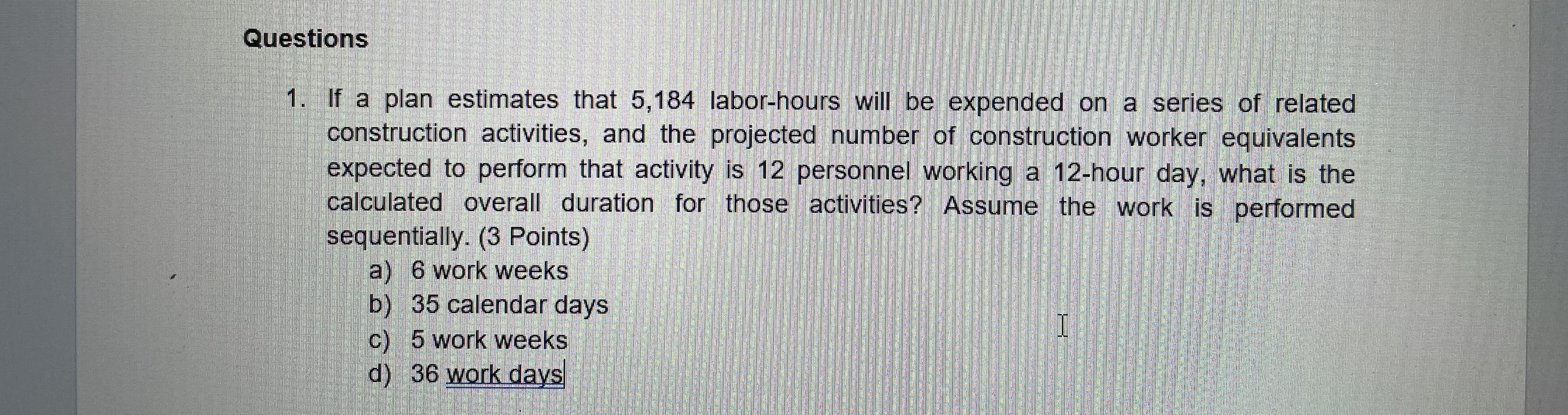 Questions If a plan estimates that 5 , 1 8 4