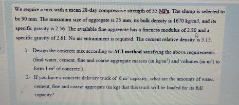 We require a mix with a mean 2 8 - day