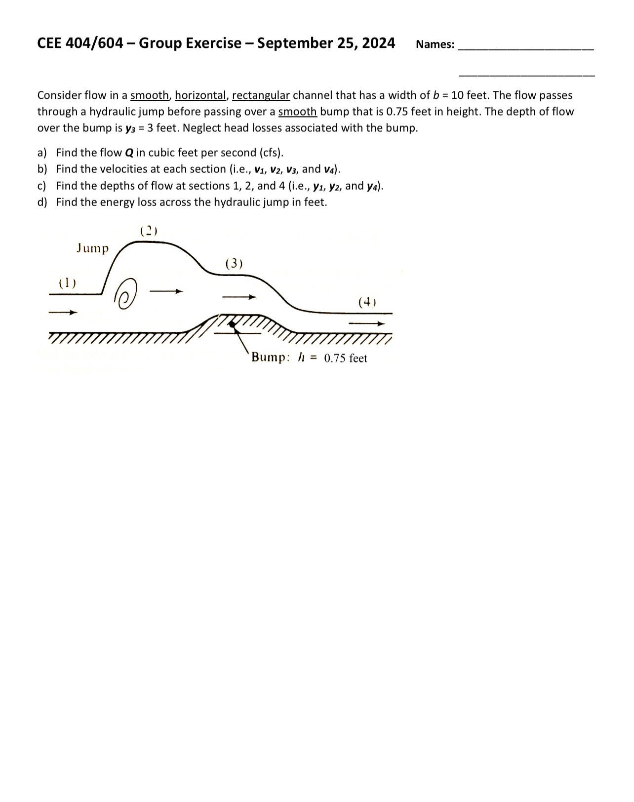 CEE 4 0 4 / 6 0 4 - Group Exercise - September 2