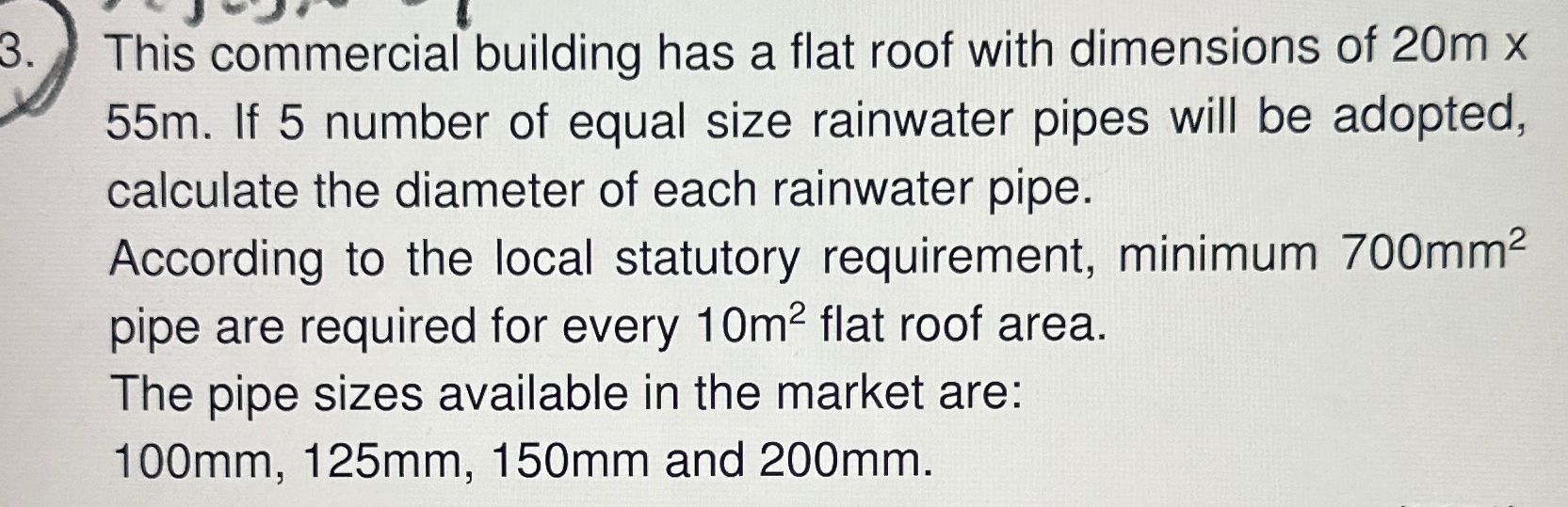 This commercial building has a flat roof with