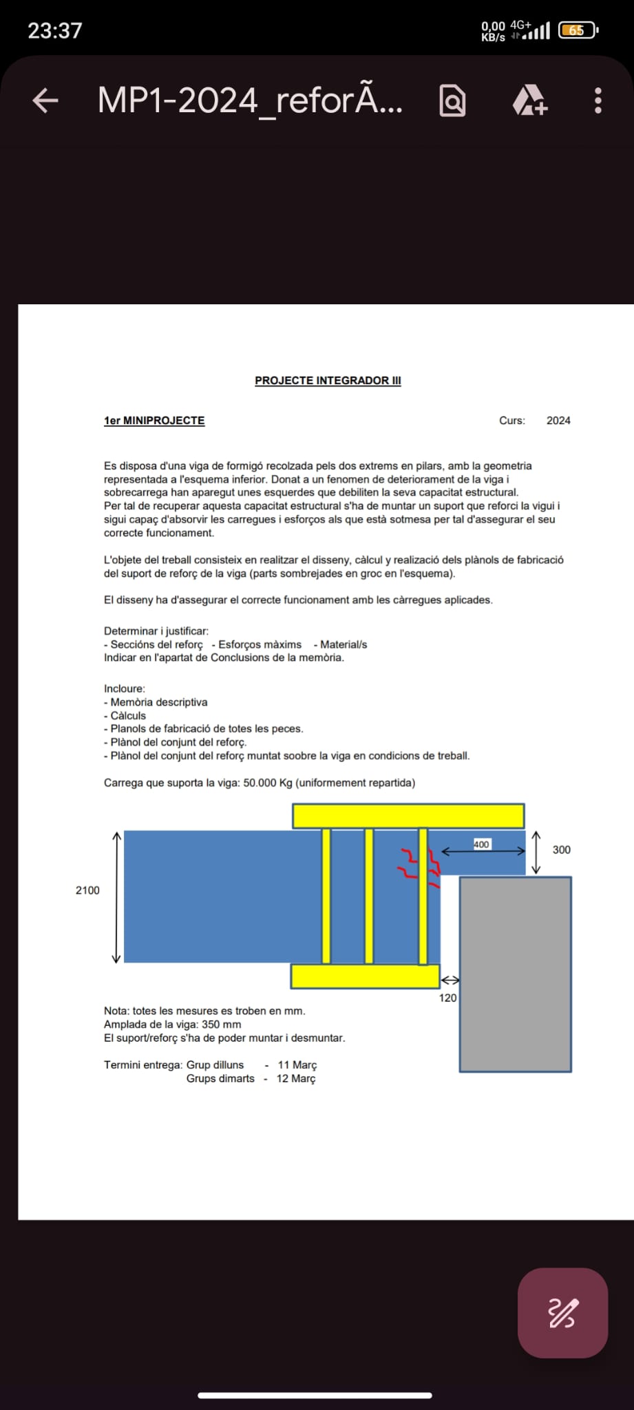 PROJECTE INTEGRADOR III 1 er MINIPROJECTE Es